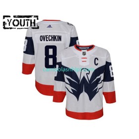 Camiseta Washington Capitals Alexander Ovechkin 8 Adidas 2023 NHL Stadium Series Branco Authentic - Criança